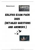 EDL3703 EXAM PACK 2025  {DETAILED QUESTIONS AND ANSWERS }