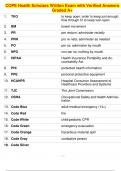  COPE Health Scholars Written Exam with Verified Answers Graded A+