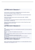 Exam (elaborations) LETRS Unit 1 - Session 1- 8 (LETRS) 