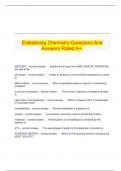  Embalming Chemistry Questions And Answers Rated A+.