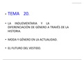 TEMA 20 INDUMENTARIA Y GENERO