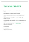 WGU C468 PRE-TEST