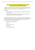 (Answered) Assume you are a nurse manager on a unit where a new nursing documentation system is to be implemented. You want to ensure that the system will be usable and acceptable for the nurses impacted. You realize a nurse leader must be on the implemen