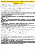 Automated Test Framework (ATF) Fundamentals Micro- Certification Test
