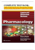 COMPLETE TEST BANK: Lippincott Illustrated Reviews: Pharmacology 7th Edition by Karen Whalen PharmD BCPS (Author)Latest Update.