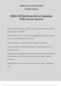 OSHA 30 Final Exam Review Questions With Correct Answers