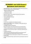 NURSING 100 LCCC-Exam 2 Questions And Answers 