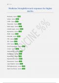 Medicine Straightforward responses for higher marks.