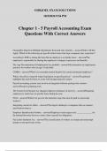 Chapter 1 - 5 Payroll Accounting Exam Questions With Correct Answers