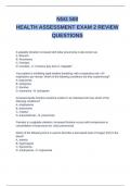 Exam (elaborations) NSG 500  Health Assessment for Nursing Practice -Final Exam review questions with verified solutions 