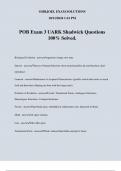 POB Exam 3 UARK Shadwick Questions 100% Solved.