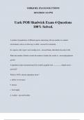 POB Exam 3 UARK Shadwick Questions 100% Solved.