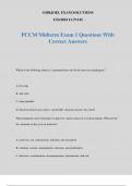 PCCM Midterm Exam 1 Questions With Correct Answers