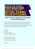 NATE AC Service Certification/ 99 Questions with Certified Solutions. 