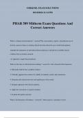 PHAR 509 Midterm Exam Questions And Correct Answers