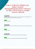 Exam 3: NURS 615/ NURS615 (New 2024/ 2025 Update) Advanced Pharmacotherapeutics  Review with Qs & As| 100% Correct| Grade A (Verified Answers) - Maryville