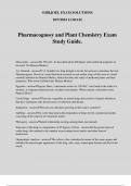 Pharmacognosy and Plant Chemistry Exam Study Guide.