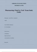 Pharmacology Final Ivy Tech` Exam Study Guide.