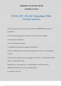 PCOL 473 - EXAM 3 Questions With Correct Answers