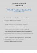 PCOL 440 Final Exam Questions With Correct Answers