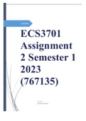 ECS3701 Assignment 2 Semester 1 2023