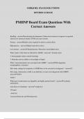 PMHNP Board Exam Questions With Correct Answers