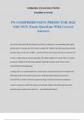 PN COMPREHENSIVE PREDICTOR 2024 with NGN. Exam Questions With Correct Answers