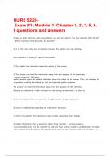 NURS 5220- Exam #1: Module 1: Chapter 1, 2, 3, 5, 6, 8 questions and answers