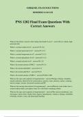 PNS 1202 Final Exam Questions With Correct Answers