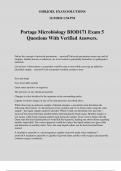 Portage Microbiology BIOD171 Exam 5 Questions With Verified Answers.