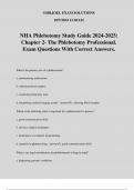 NHA Phlebotomy Study Guide 2024-2025: Chapter 2- The Phlebotomy Professional. Exam Questions With Correct Answers.