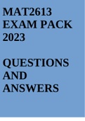 MAT2613 EXAM PACK 2023