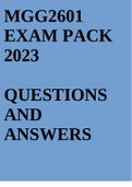 MGG2601 EXAM PACK 2023