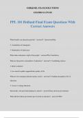 PPL 101 Holland Final Exam Questions With Correct Answers