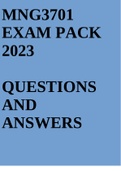 MNG3701 EXAM PACK 2023