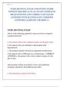 NURS 204 FINAL EXAM AND STUDY GUIDE  NEWEST 2024-2025 ACTUAL EXAM COMPLETE  300 QUESTIONS AND CORRECT DETAILED  ANSWERS WITH RATIONALES (VERIFIED  ANSWERS) |ALREADY GRADED A+