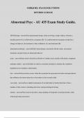 Abnormal Psyc - AU 435 Exam Study Guide.