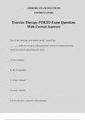 Exercise Therapy PTR253 Exam Questions With Correct Answers