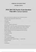 PSYC200 UNE Practice Exam Questions With 100% Correct Answers