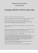 Psychology 200 NOVA EXAM 1 Study Guide