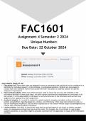 FAC1601 Assignment 4 (ANSWERS) Semester 2 2024 - DISTINCTION GUARANTEED