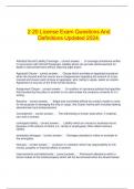 2-20 License Exam Questions And Definitions Updated 2024.