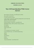 Nurs 124 Exam Questions With Correct Answers