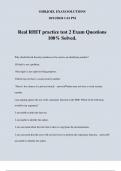 Real RHIT practice test 2 Exam Questions 100% Solved.