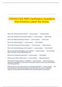   CINTAS FAS SSR Certification Questions And Answers Latest Top Score.