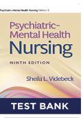 Test Bank - Psychiatric Mental Health Nursing, 9th Edition ( Sheila L. Videbeck,2024) 1-24 Chapter|| All Chapter || Instant Download