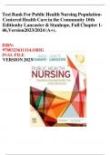 Test Bank For Public Health Nursing;population Centered Health Care 10 edition By Stanhope & Lancaster 2024-2025.pdf