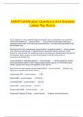  AANP Certification Questions And Answers Latest Top Score.