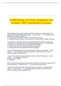   AORN Periop 101 Exam Questions And Answers 100% Guaranteed Success.