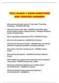 TDCJ BLOCK 1 EXAM QUESTIONS AND VERIFIED ANSWERS